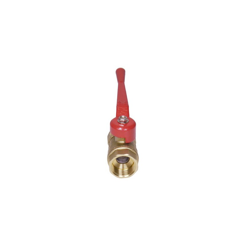 Кран шаровой латунь 11б27п Ду 20 G3/4" Ру16 ВР рычаг красный Кран шаровой латунь 11б27п Ду 20 G3/4" Ру16 ВР рычаг красный