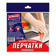 Латексные перчатки Glov PROFESSIONAL “Виниловые р.L”, 10 шт